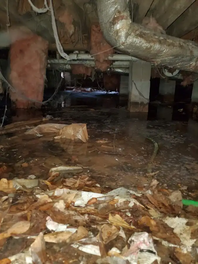 Crawl space flood assessment for Commercial Water Damage Restoration in Carolina Forest
