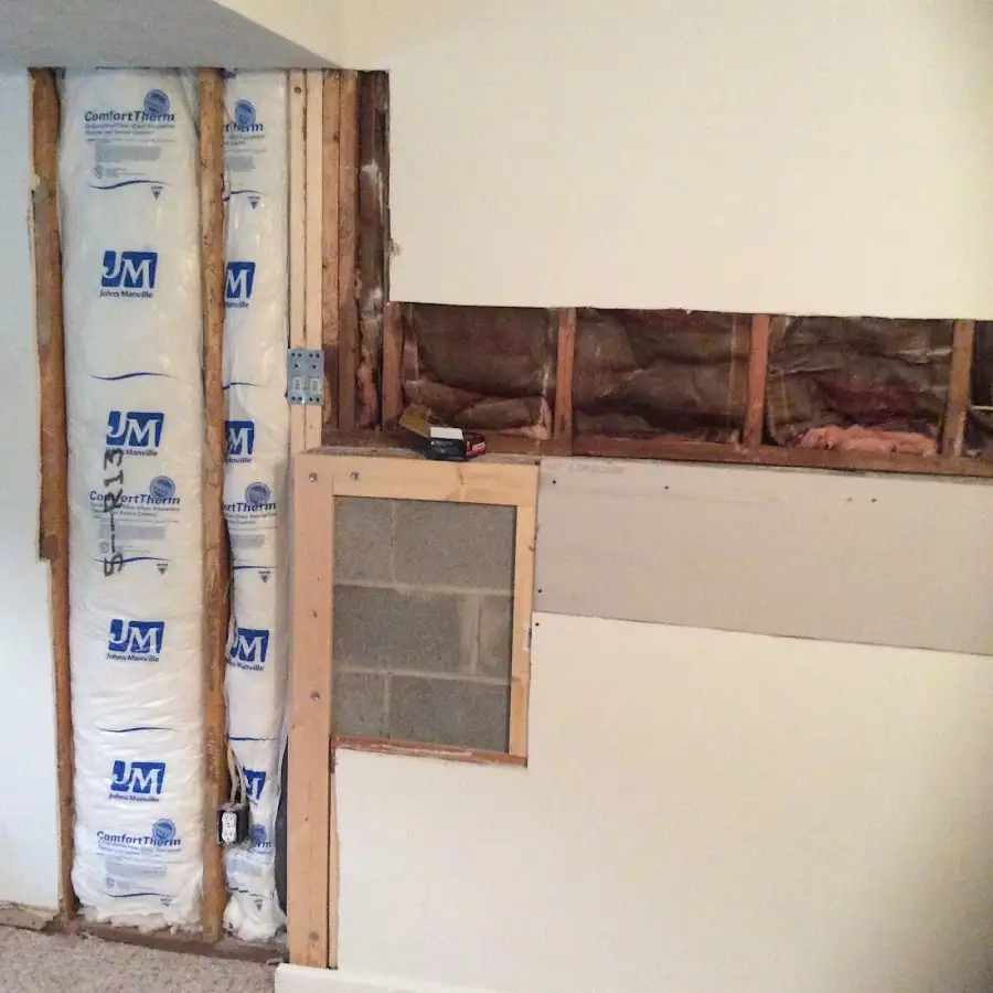 Wall insulation replacement during Contents Cleaning & Restoration in Carolina Forest